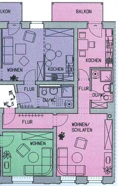 Foto - Wohnung zum Mieten in Chemnitz 266,00 € 44.4 m²