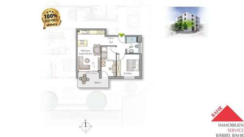 Foto - Wohnung zum Kaufen in Holzgerlingen 409.000,00 € 64 m²