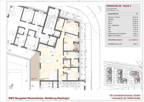 Foto - Wohnung zum Kaufen in Wolfsburg 559.500,00 € 153.24 m²