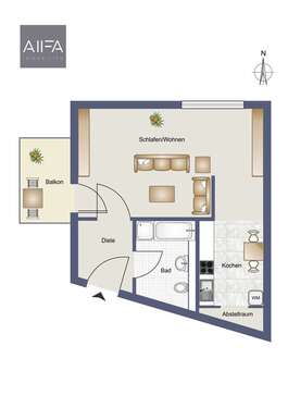 Foto - Wohnung zum Kaufen in Mönchengladbach 50.000,00 € 31.85 m²