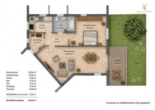 Foto - Wohnung zum Kaufen in Unterschleißheim 499.000,00 € 64.46 m²