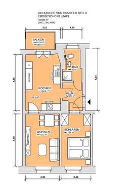 Foto - Wohnung zum Mieten in Werdau 293,00 € 48.86 m²