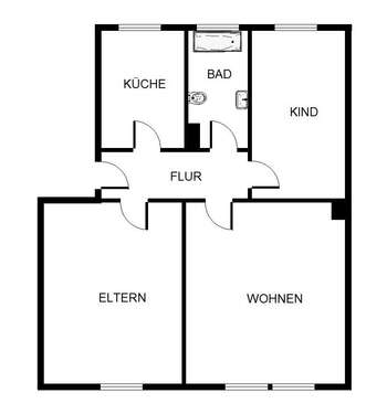 Foto - Wohnung zum Mieten in Gelsenkirchen 429,00 € 58.86 m²