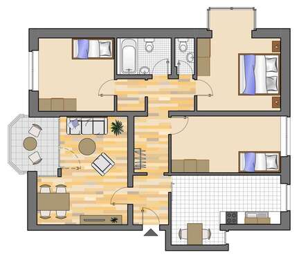Foto - Wohnung zum Mieten in Dorsten 526,71 € 96.33 m²