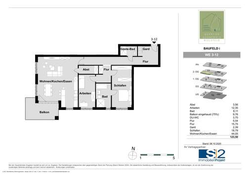 Foto - Wohnung zum Kaufen in Bielefeld 629.900,00 € 123.5 m²