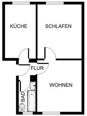 Foto - Wohnung zum Mieten in Bergkamen 359,00 € 43.83 m²