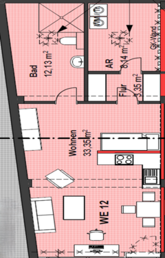 Foto - Wohnung zum Mieten in Leverkusen (Wiesdorf) 570,00 € 57 m²