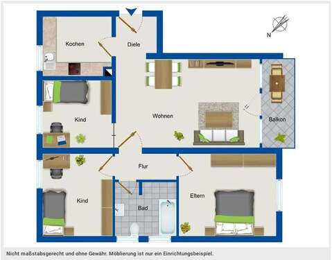 Foto - Wohnung zum Kaufen in Roth 277.000,00 € 85 m²