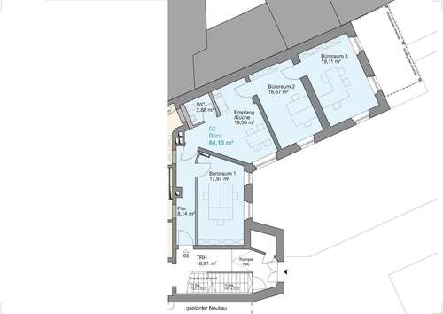 Foto - Büro in Leipzig 1.200,00 € 84.13 m²