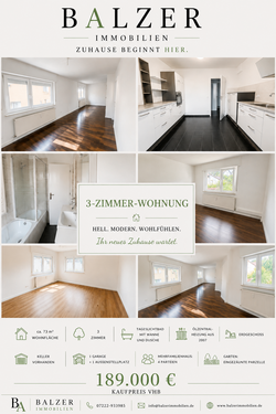 Foto - Wohnung zum Kaufen in Gaggenau 189.000,00 € 73 m²