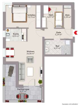 Foto - Wohnung zum Kaufen in Langquaid 250.000,00 € 69 m²