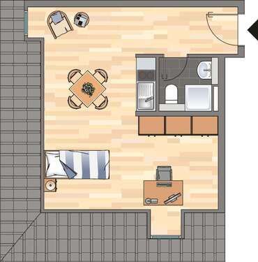 Foto - Wohnung zum Mieten in Landau in der Pfalz 398,00 € 29.78 m²