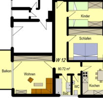 Wohnung zum Mieten in Rastatt 557,78 € 80.72 m²