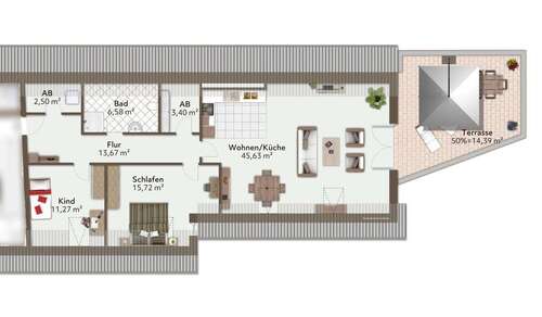 Foto - Wohnung zum Kaufen in Lustadt 395.000,00 € 113 m²