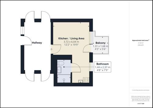 Foto - Wohnung zum Mieten in Berlin 825,00 € 23.1 m²