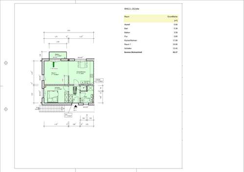 Foto - Wohnung zum Mieten in Heidesee 874,00 € 62.4 m²