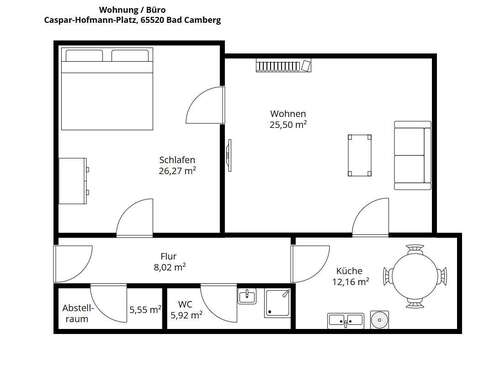Foto - Büro in Bad Camberg 825,00 € 75 m²