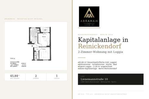 Foto - Wohnung zum Kaufen in Berlin 150.000,00 € 45.56 m²