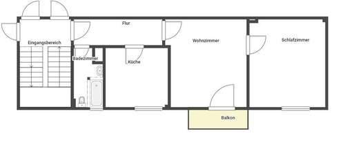 Foto - Wohnung zum Mieten in Ludwigshafen am Rhein 400,00 € 45.48 m²