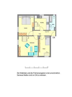 Foto - Wohnung zum Mieten in Detmold 459,00 € 62.06 m²