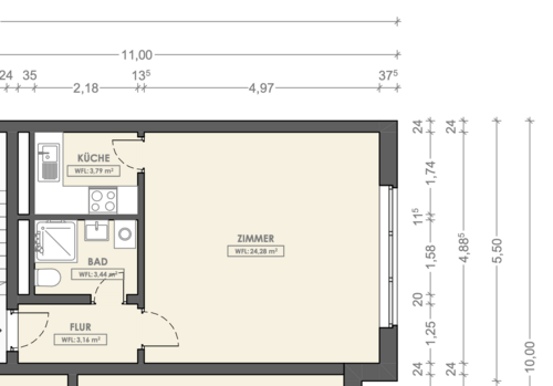 Foto - Wohnung zum Kaufen in Hannover 99.500,00 € 34 m²
