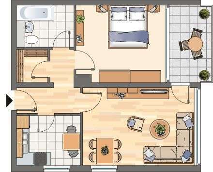 Foto - Wohnung zum Mieten in Unna 459,00 € 59.67 m²