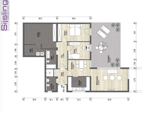 Foto - Wohnung zum Kaufen in Haan 269.000,00 € 101 m²