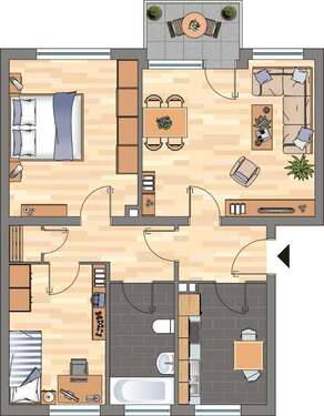 Foto - Wohnung zum Mieten in Weißenthurm 669,00 € 66.96 m²