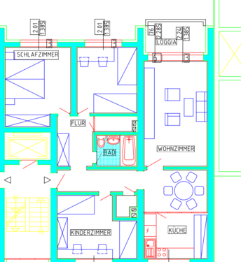 Foto - Wohnung zum Mieten in Essen 650,00 € 96.18 m²