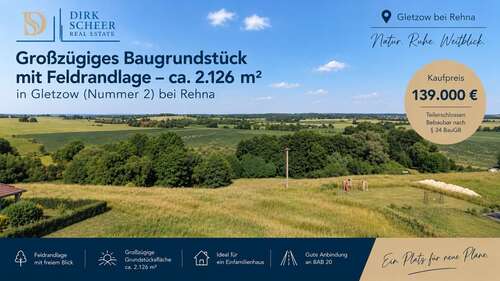 Foto - Grundstück zu verkaufen in Rehna Gletzow 139.000,00 € 2126 m²