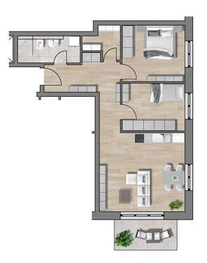 Foto - Wohnung zum Kaufen in Traunstein 433.500,00 € 67.69 m²
