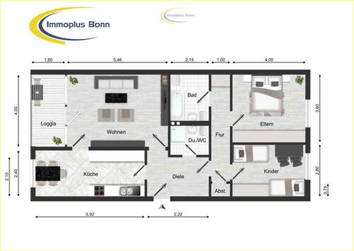 Foto - Wohnung zum Kaufen in Bonn 250.000,00 € 87 m²