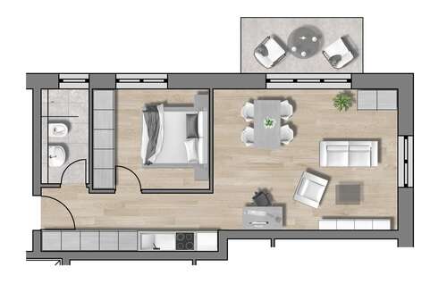 Foto - Wohnung zum Kaufen in Traunstein 319.500,00 € 50.28 m²