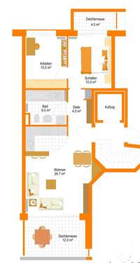 Foto - Wohnung zum Mieten in Regensburg 820,00 € 65.2 m²
