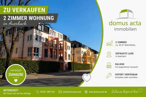 Foto - Wohnung zum Kaufen in Auerbach 49.500,00 € 55 m²