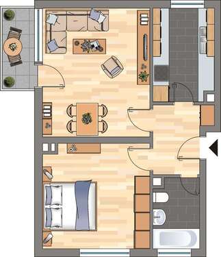 Foto - Wohnung zum Mieten in Mayen 409,00 € 51.3 m²
