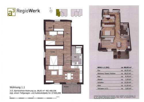 Foto - Wohnung zum Kaufen in Reute 482.500,00 € 88.53 m²