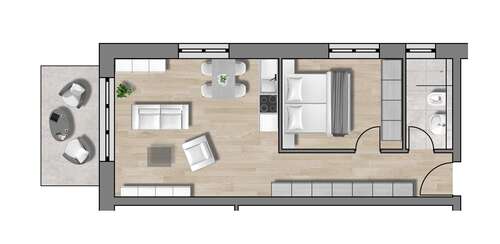 Foto - Wohnung zum Kaufen in Traunstein 288.500,00 € 45.79 m²