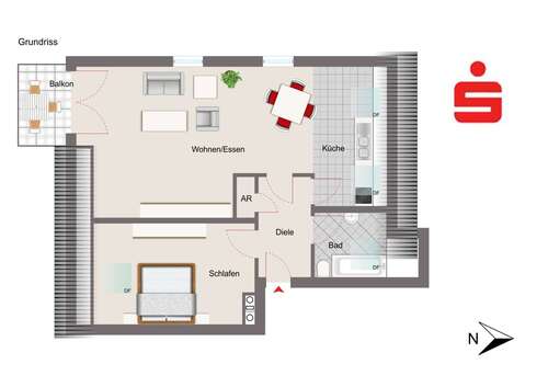 Foto - Wohnung zum Kaufen in Siegenburg 229.000,00 € 66 m²