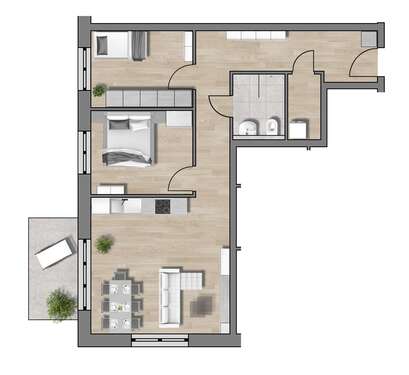 Foto - Wohnung zum Kaufen in Traunstein 465.500,00 € 71.58 m²