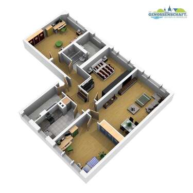 Foto - Wohnung zum Mieten in Freiberg 639,00 € 87.02 m²