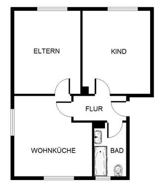 Foto - Wohnung zum Mieten in Bergkamen 399,00 € 51.13 m²
