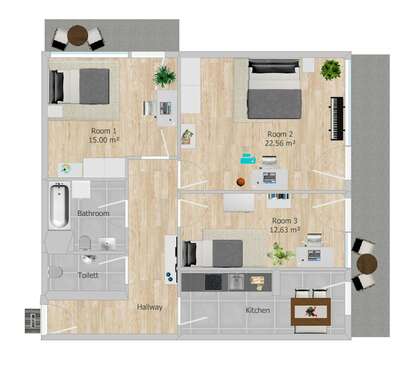 Foto - WG-Zimmer in München 950,00 € 15 m²