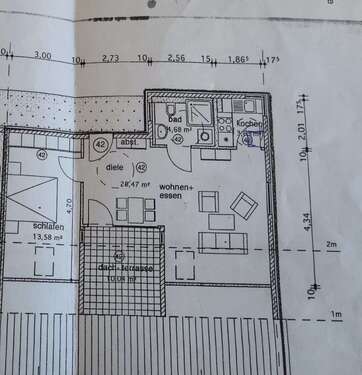 Foto - Wohnung zum Mieten in Diedorf 750,00 € 54 m²