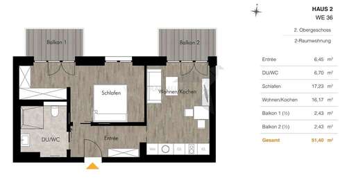 Foto - Wohnung zum Mieten in Chemnitz 732,00 € 51.4 m²