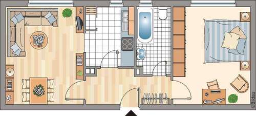 Foto - Wohnung zum Mieten in Essen 449,00 € 45.84 m²
