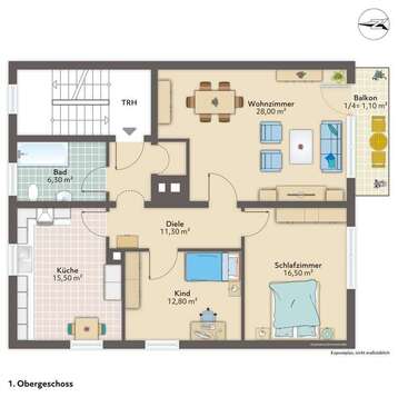 Foto - Wohnung zum Mieten in München 1.400,00 € 91.5 m²