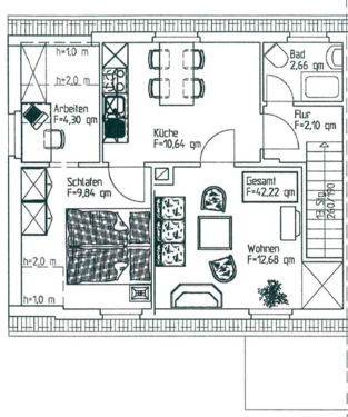 Foto - Wohnung zum Mieten in Mügeln 260,00 € 42 m²