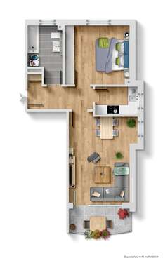 Foto - Wohnung zum Kaufen in Leipzig - Lindenthal 160.000,00 € 55.7 m²