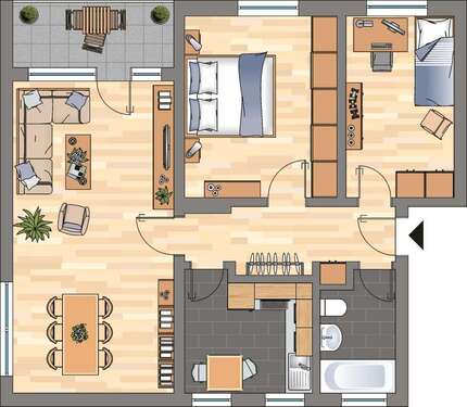 Foto - Wohnung zum Mieten in Witten 579,00 € 69.96 m²